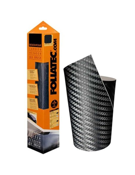 COCKPIT DESIGN LÁMINA ULTRA CARBON  BLACK-STRUCTURED 152 X 20 CM