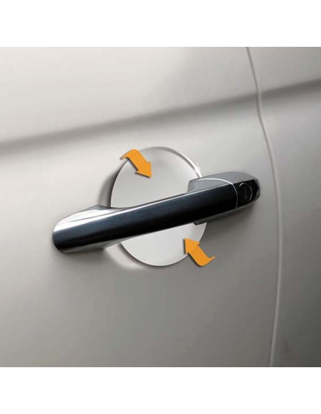 LÁMINA DE PROTECCIÓN DE PINTURA PARA LA MANIJA DE LA PUERTA TRANSPARENTE 4 PIEZAS