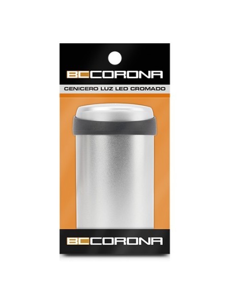 CENICERO LED PILAS CROMADO (STOCK LAST )