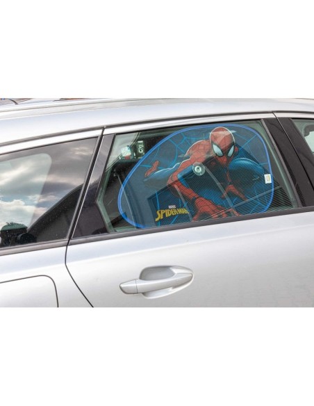 PAR DE CORTINAS LATERALES TRAPECIO SPIDERMAN 65X38CM 2 PZ