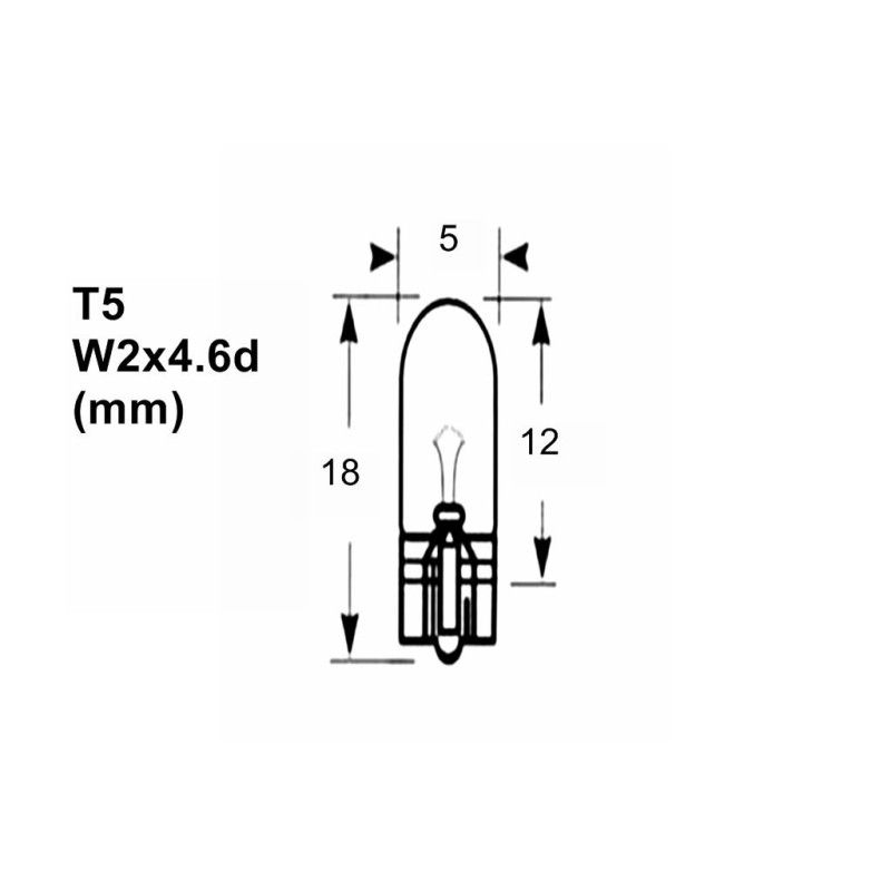 LÁMPARA M-TECH 24V/1.2W T5 CLEAR | 10...