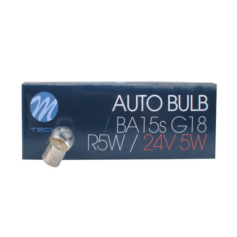 LÁMPARA M-TECH BA15S R5W 24V/5W G18...