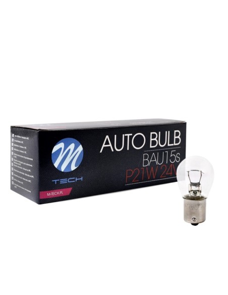 LÁMPARA M-TECH BAU15S 24V/21W BLANCO | 10 UDS