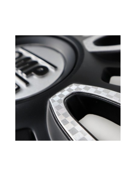 OMP SPEED JUEGO DE 4 TAPACUBOS MAGNUM COLOR NEGRO/PLATA/CARBONO 14 PULGADAS