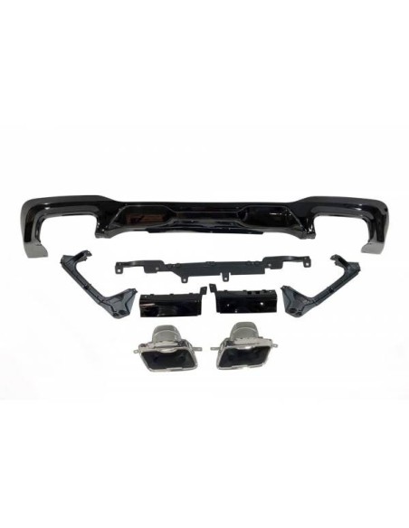 Difusor Trasero Volkswagen Golf 7.5 Negro Brillante