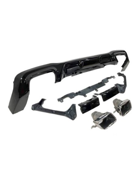 Difusor Trasero Volkswagen Golf 7.5 Negro Brillante