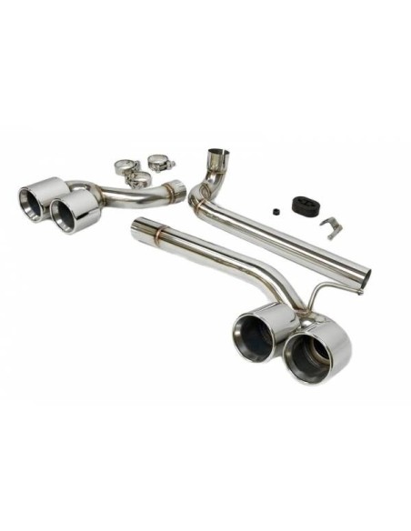 Difusor Trasero BMW F06 / F12 / F13 Look M Performance 2 Salidas Brillante Negro