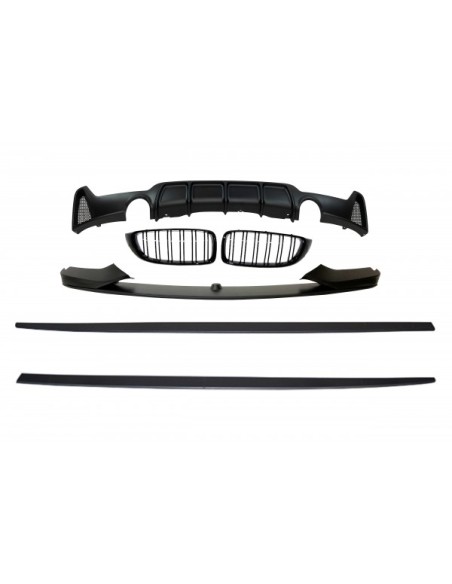 Kit De Carrocería BMW F20 LCI Look M2C 2 Salidas doble Brillante Negro