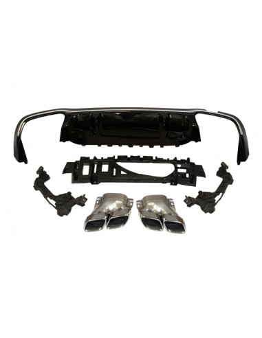 Difusor Trasero Mercedes W213 2020+ 4 puertas look AMG E63 ABS