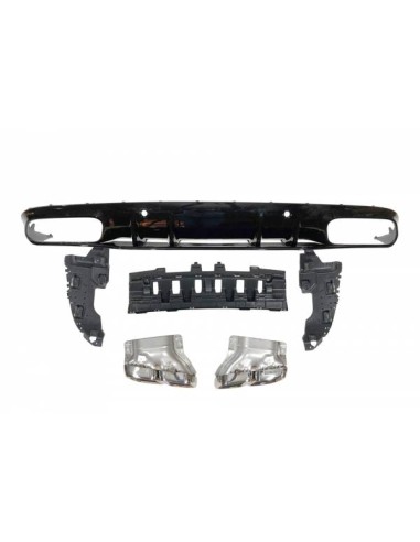 Difusor Trasero Mercedes W205 Coupe 2019 Look C63 ABS