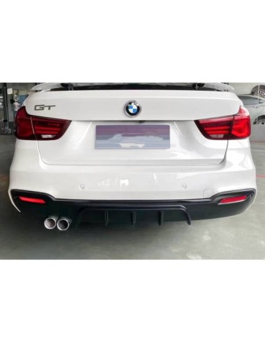 Difusor Trasero BMW F34 GT 2 Salidas simples Brillante Negro