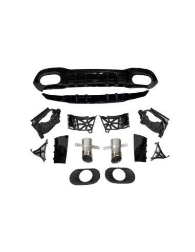 Difusor Trasero Mercedes V177 Look AMG A45 4 Puertas