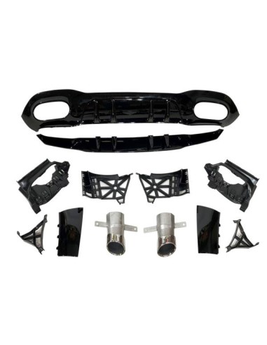 Difusor Trasero Mercedes V177 Look AMG A45 4 Puertas