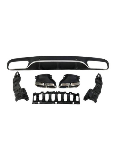 Difusor Trasero Mercedes W205 2014-2018 Coupe Look AMG C63 ABS