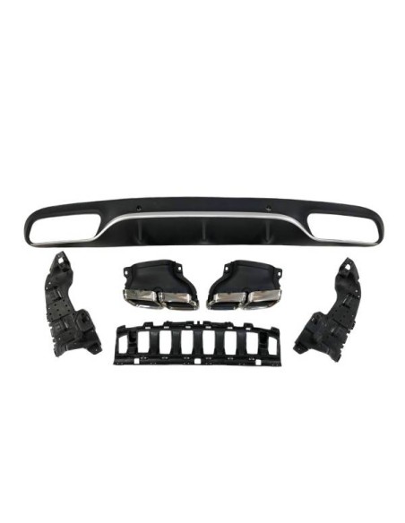 Difusor Trasero Mercedes W205 2014-2018 Coupe Look AMG C63 ABS