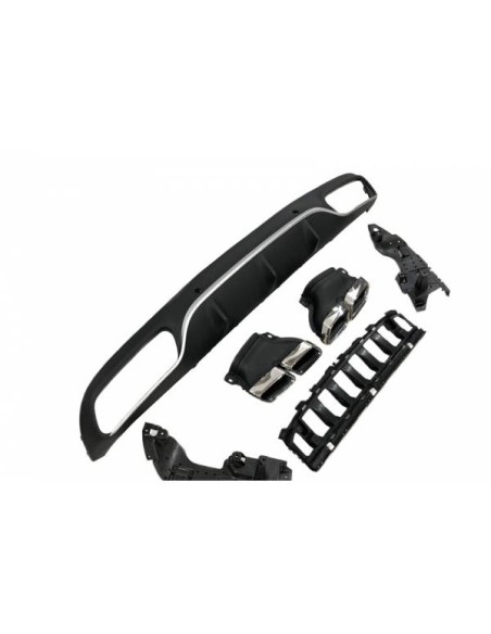 Difusor Trasero Mercedes W205 2014-2018 Coupe Look AMG C63 ABS