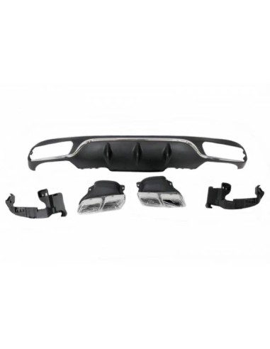 Difusor Trasero Mercedes W213 4 puertas look AMG E63 ABS