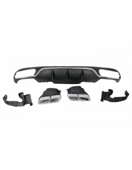 Difusor Trasero Mercedes W213 4 puertas look AMG E63 ABS