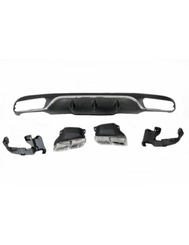 Difusor Trasero Mercedes W213 4 puertas look AMG E63 ABS