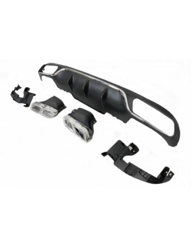 Difusor Trasero Mercedes W213 4 puertas look AMG E63 ABS