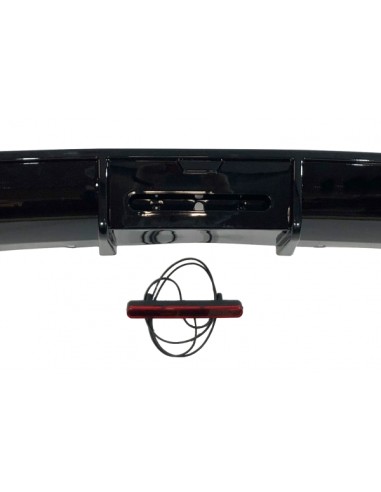 Difusor Trasero Volkswagen Golf 7.5 Look TCR Negro Brillante Red Light