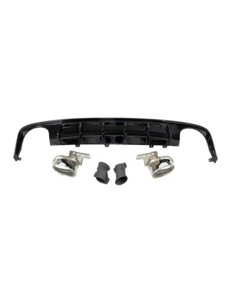 Difusor Trasero Audi A6 / A6 Avant C8 19-21 Look RS6 Negro brillante