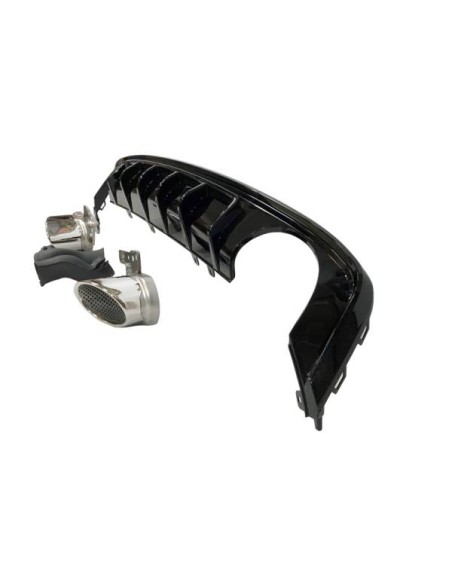 Difusor Trasero Audi A6 / A6 Avant C8 19-21 Look RS6 Negro brillante