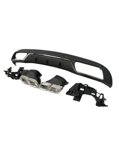 Difusor Trasero Mercedes W205 2014-2018 4P / SW Look C63 ABS