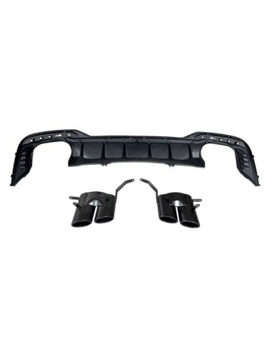 Difusor Trasero Audi A4 2020+ Look RS4 Black
