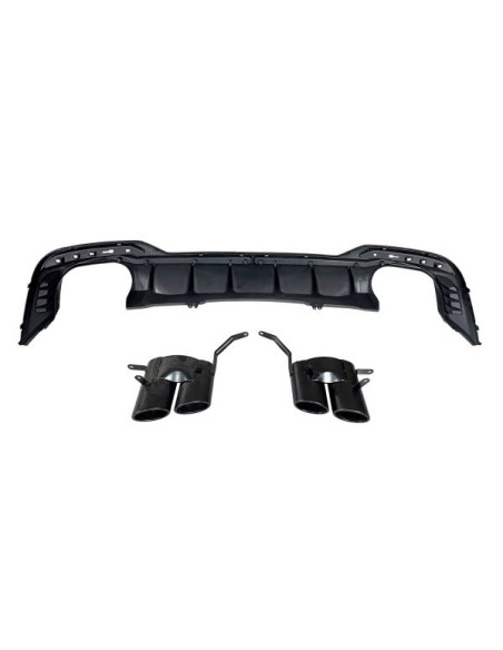 Difusor Trasero Audi A4 2020+ Look RS4 Black