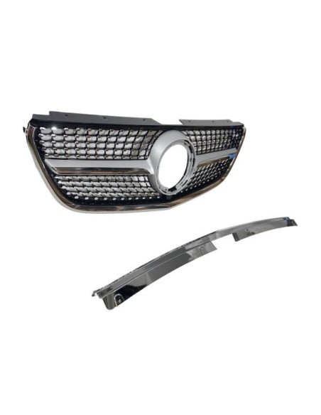 Parrilla Mercedes W176 2012-2015 Look GT Negro Brillante