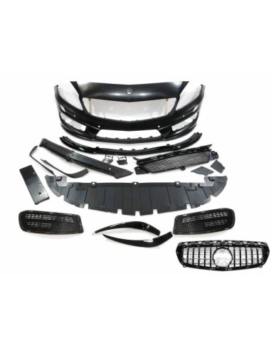 Paragolpes Delantero Mercedes W176 2012-2015 A45 Look AMG Parrilla Con Sensores
