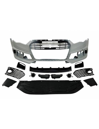 Paragolpes Delantero Audi A6 2015-2018 C7 Look RS6 Carbono