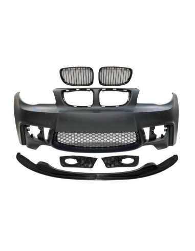 Paragolpes Delantero BMW E82/E88/E87/E81  Look M1 05-11 Spoiler Carbono