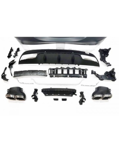 Paragolpes Trasero Mercedes W205 2014-2018 4P Look C63 Colas escape