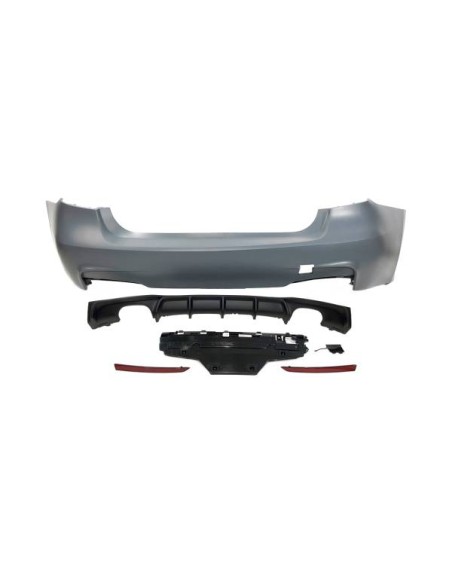 Paragolpes Trasero BMW F30 Look M Performance 2 Salidas doble