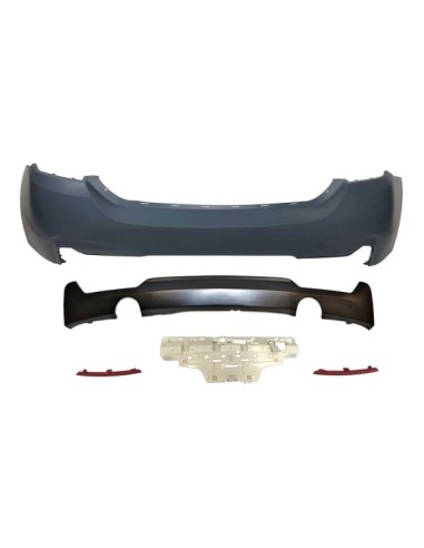 Paragolpes Trasero BMW F32 / F33 / F36 Look M-Tech Dos Salidas ABS