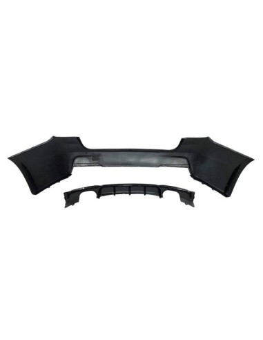Paragolpes Trasero BMW F31 Look M Performance 2 Salidas doble Brillante Negro