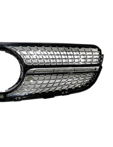 Parrilla Mercedes GLC X253 2015-2019 Diamond Full Black Con Cámara