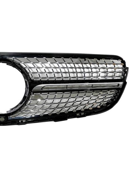 Parrilla Mercedes GLC X253 2015-2019 Diamond Full Black Con Cámara
