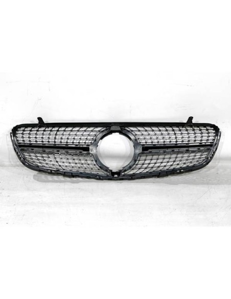 Parrilla Mercedes GLC X253 2015-2019 Diamond Full Black Con Cámara