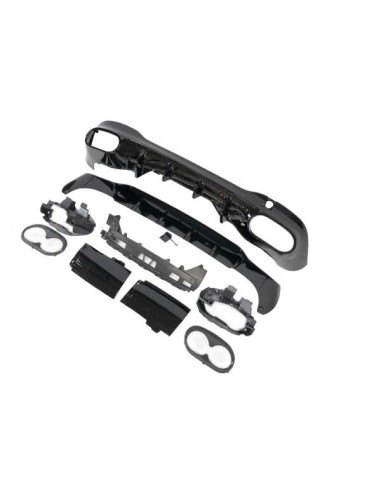 Difusor Trasero Mercedes W118 CLA Look A45 Negro Brillo