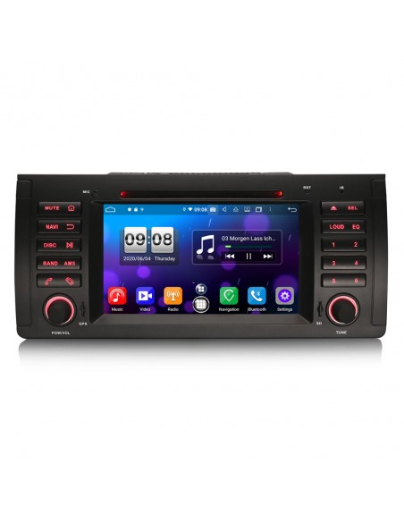 Radio de coche 8 núcleos Android 10 GPS BMW Serie 5 E39 E53 M5 X5 DAB 4G CarPlay Cámara DVR 